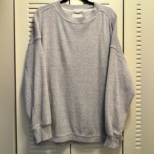 Aerie Light Gray Waffle Knit Top